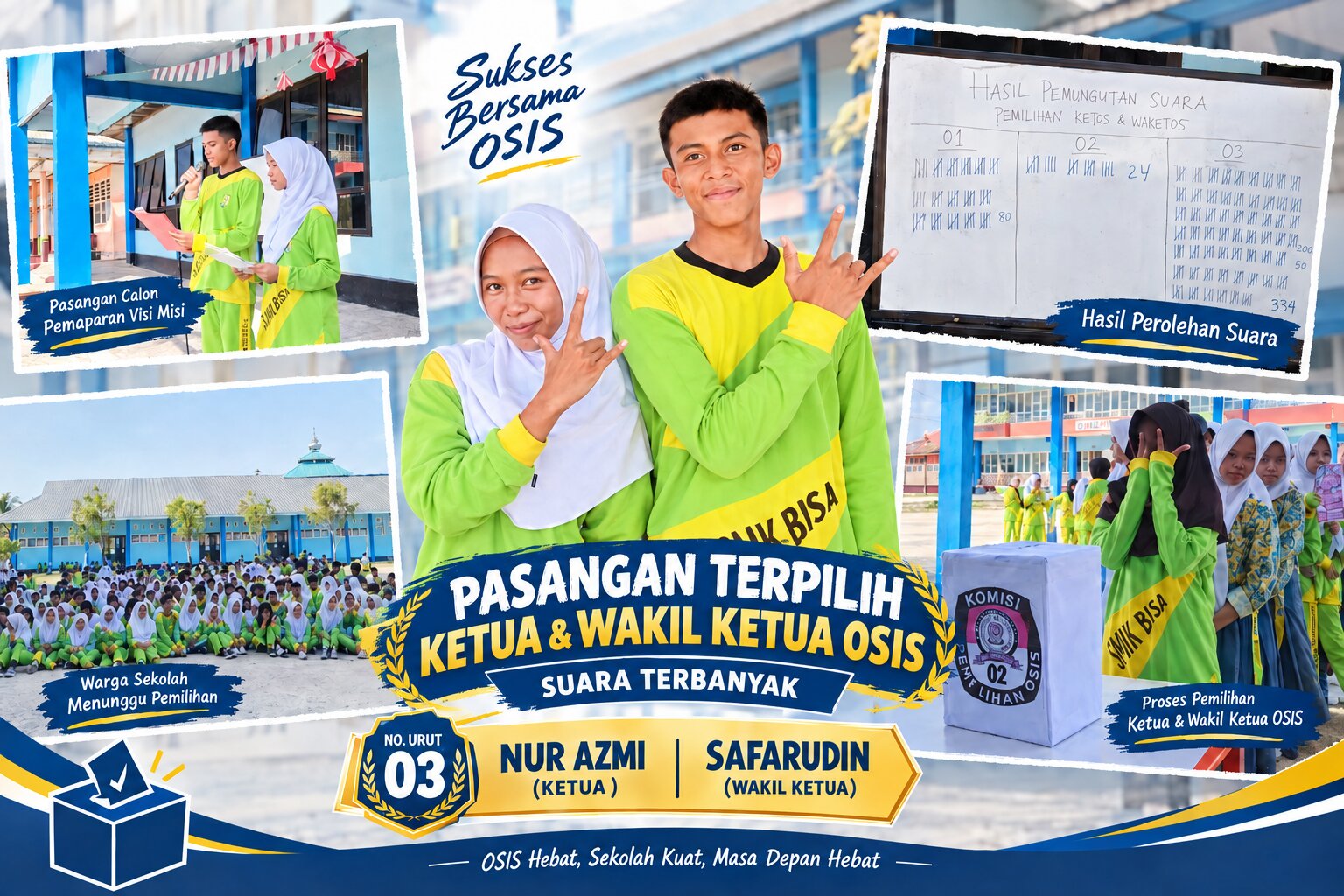 Pemilihan OSIS SMK Negeri 1 Biau: Nur Azmi dan Safarudin Raih Suara Terbanyak